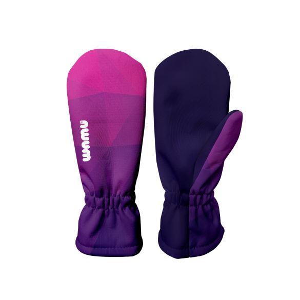 Dětské softshellové rukavice, MOZAIKA, fialová