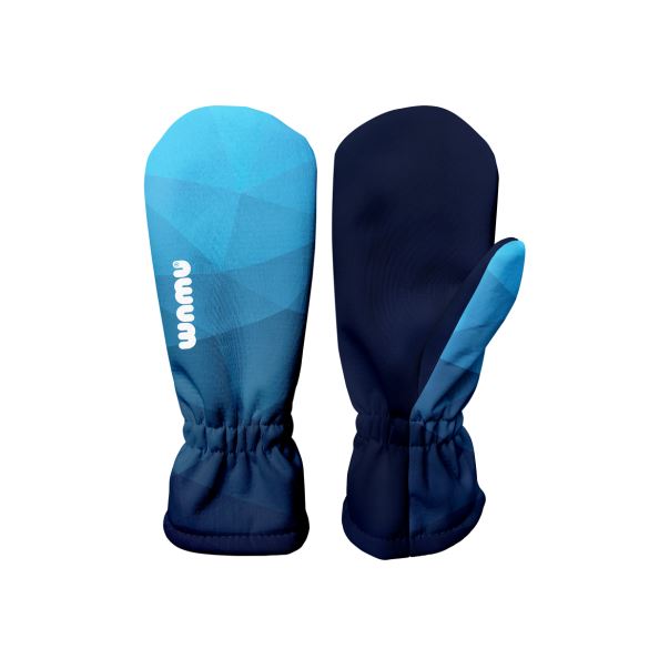 Dětské softshellové rukavice, MOZAIKA, modrá
