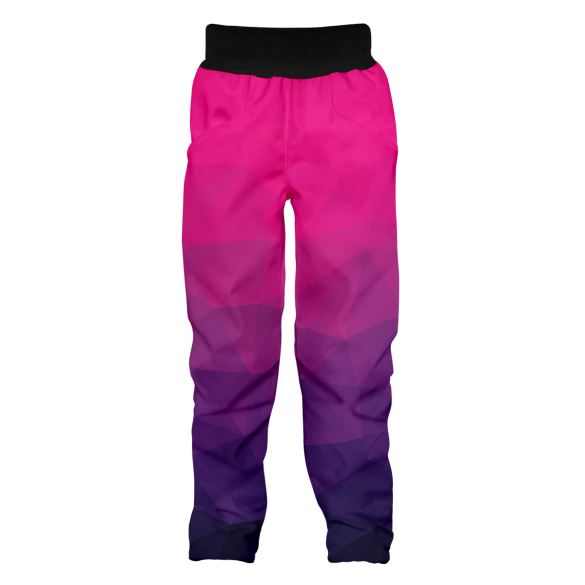 Softshellové kalhoty dětské, MOZAIKA, fialová